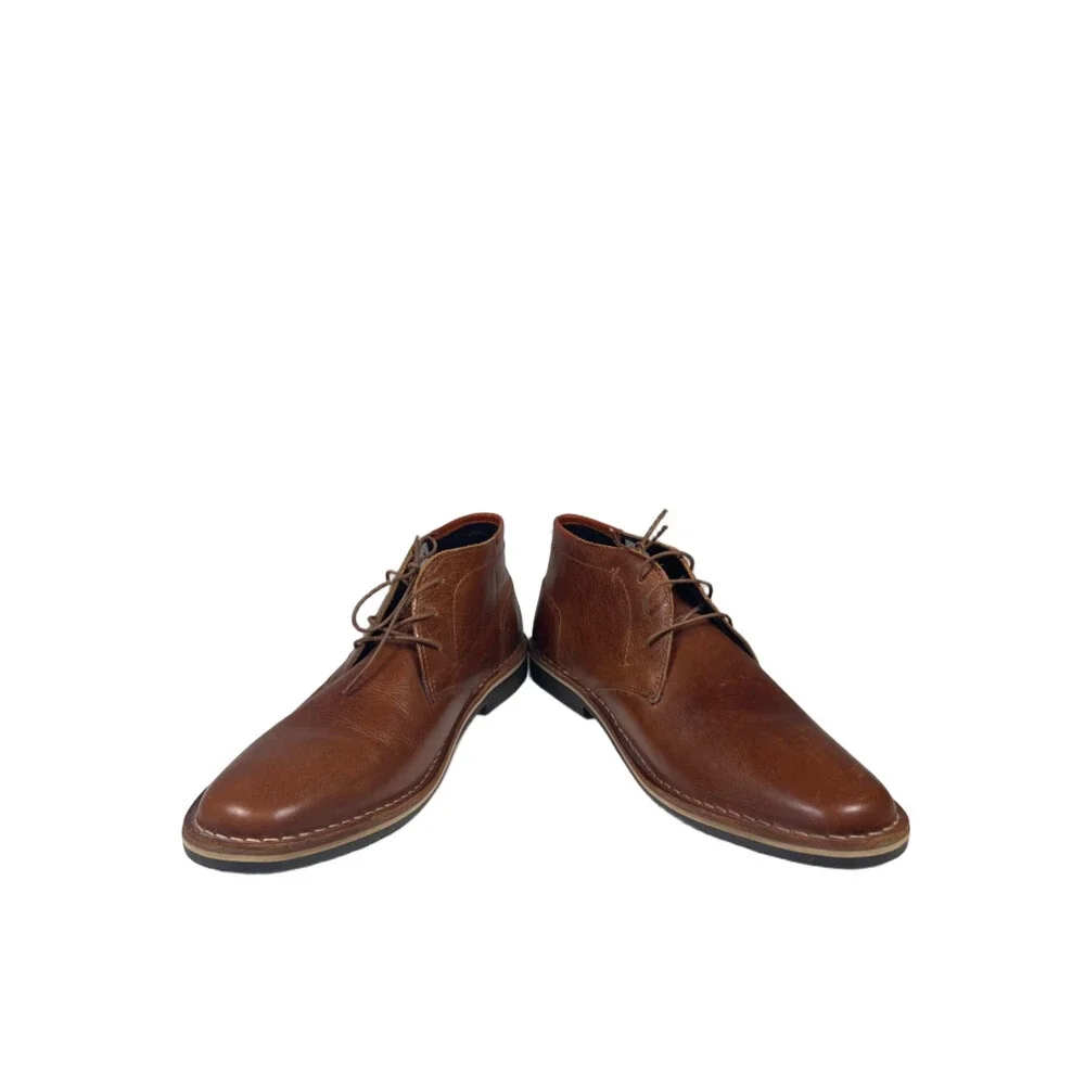 Steve Madden Men's Brown Leather Harken Ankle Chukka Boots - 13